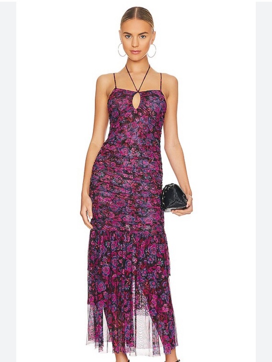 Misa Los Angeles Dresses & Skirts - MISA Los Angeles Women's Nicola Shirred Floral Midi-Dress Size XL NWT